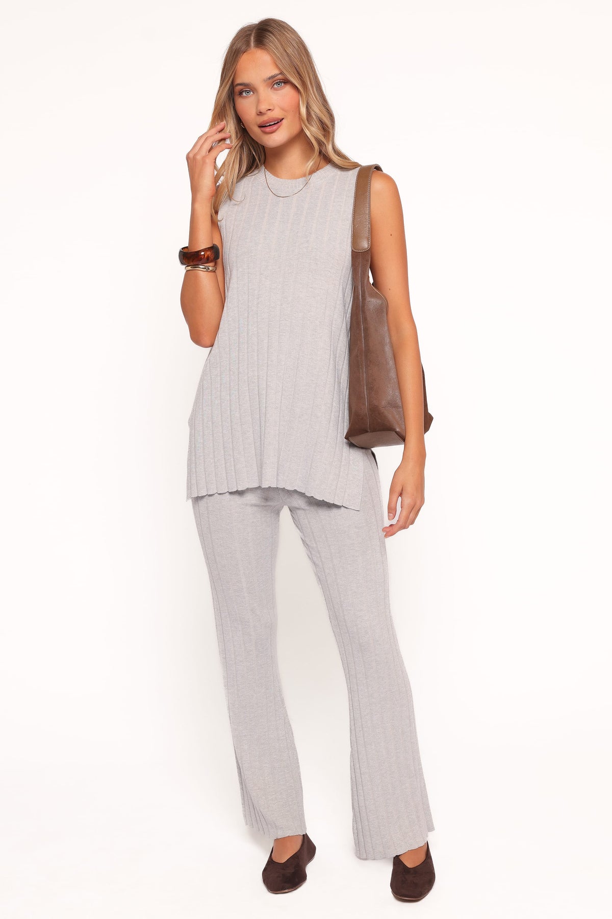 Silvie Knitted Set in Grey – view 1 of 8