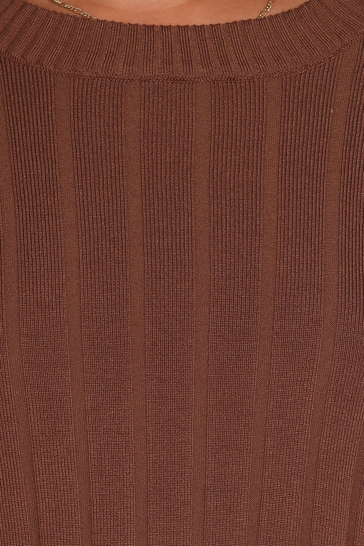 Silvie Long Sleeve Knitted Set in Chocolate – view 5 of 5