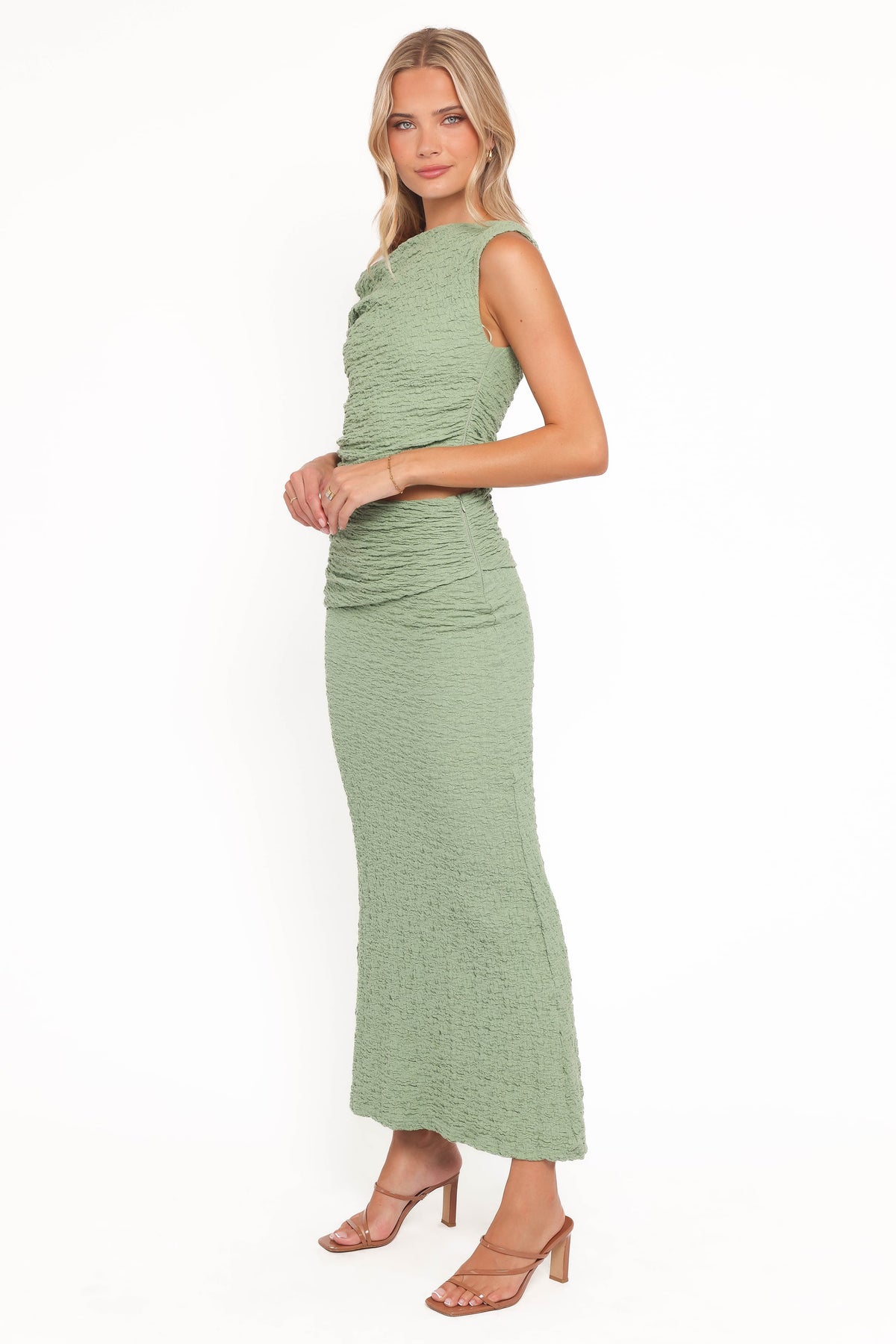 Vesper Maxi Skirt Set in Sage – view 3 of 7