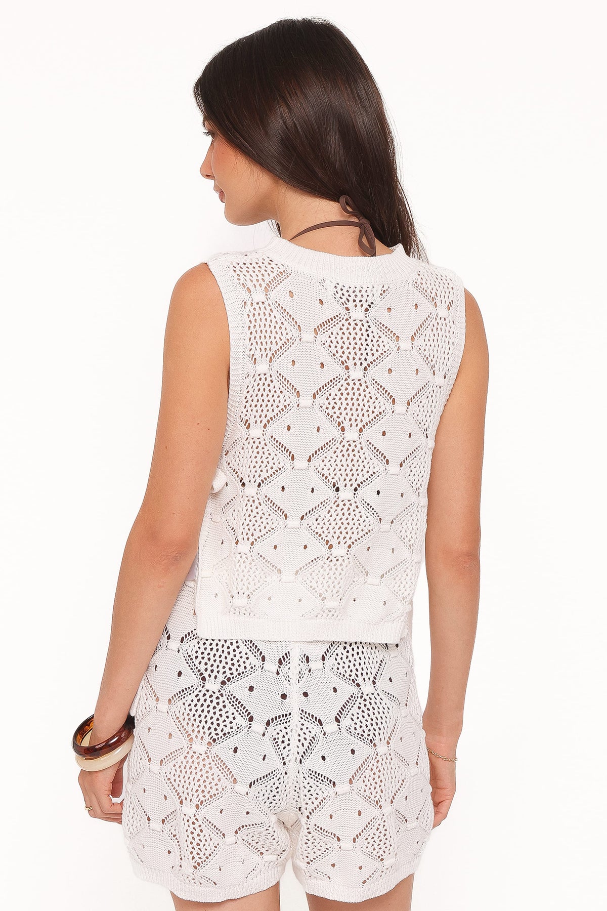Ysabel Knitted Short Set in Cream – view 4 of 8