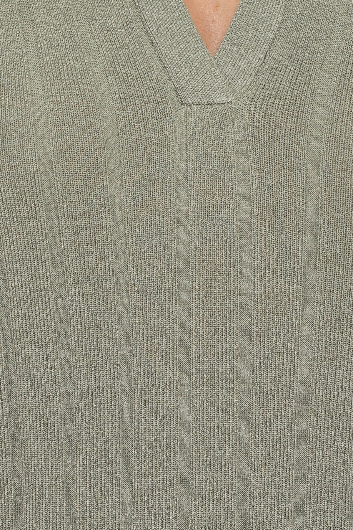 Yulissa Wide Ribbed Pant Set in Khaki Green – view 7 of 7