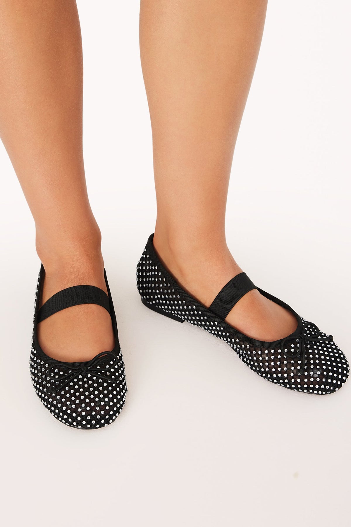 Edda Flats in Black/Diamante – view 3 of 6