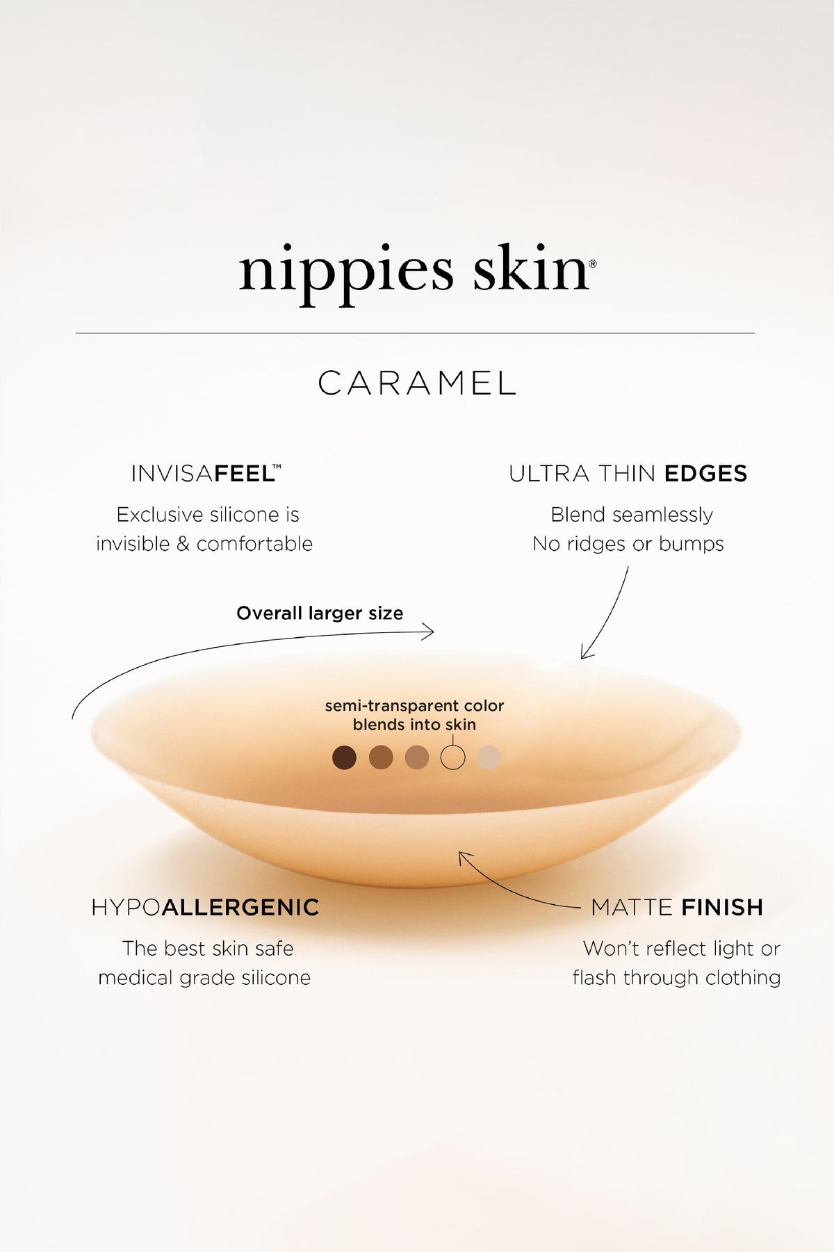 Nippies Non-Adhesive No-Show Inserts in Caramel – view 3 of 4