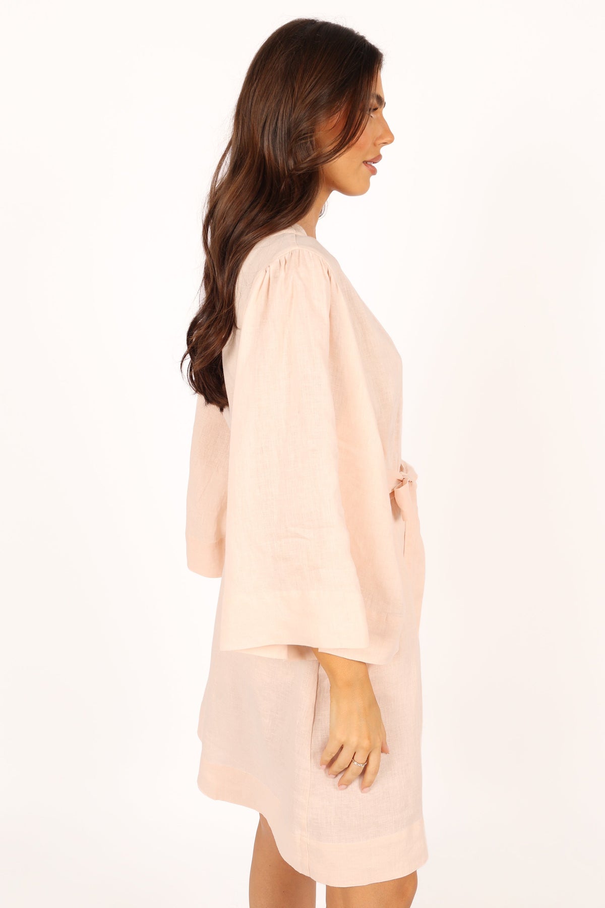 Nuala Linen Robe in Blush – view 9 of 10