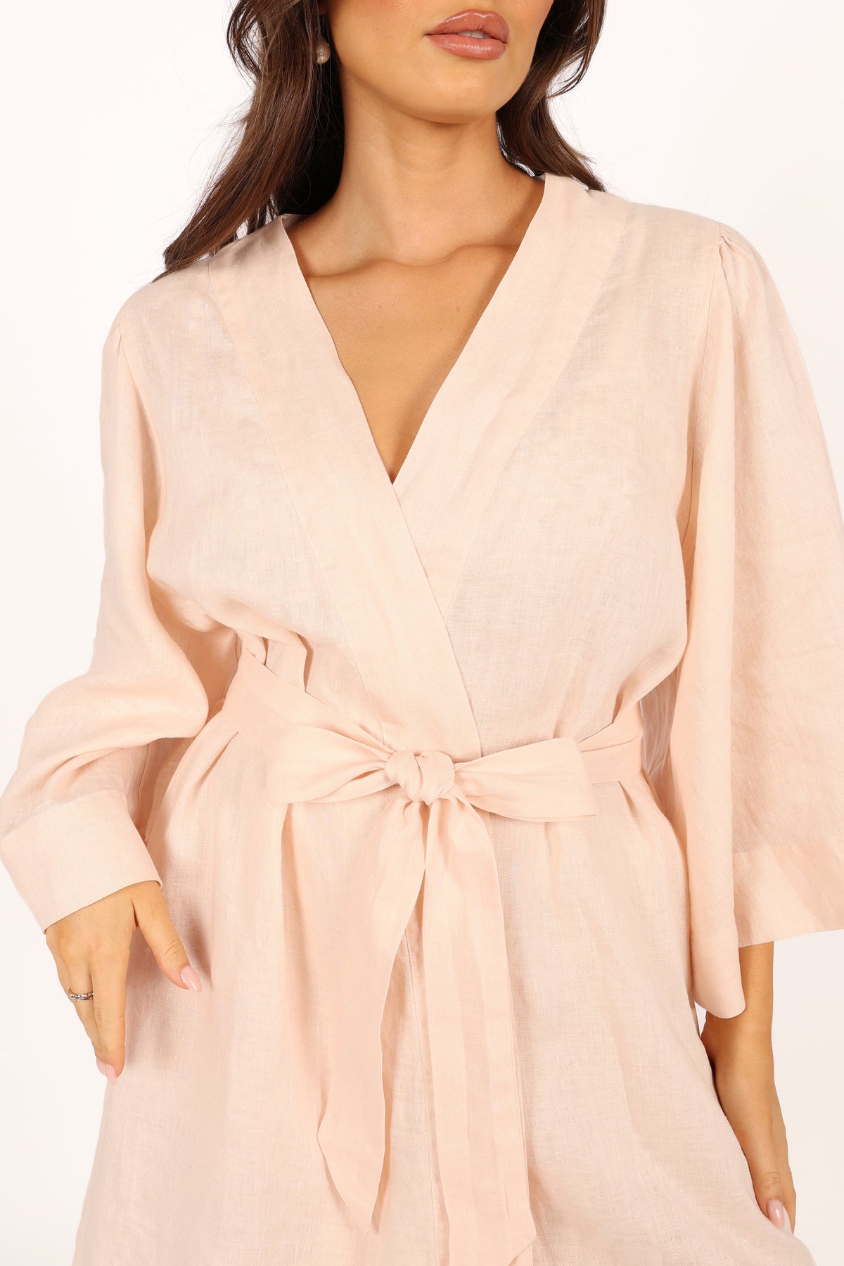 Nuala Linen Robe in Blush – view 10 of 10