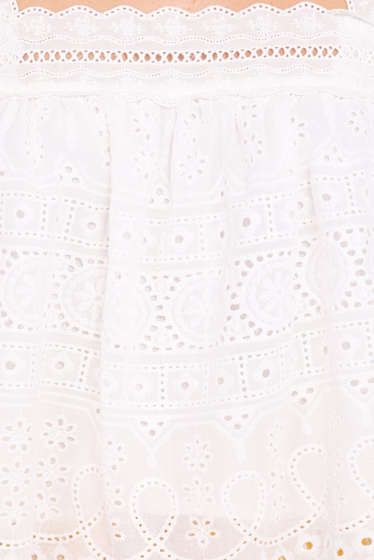 Aideen Eyelet Top in White – view 7 of 8
