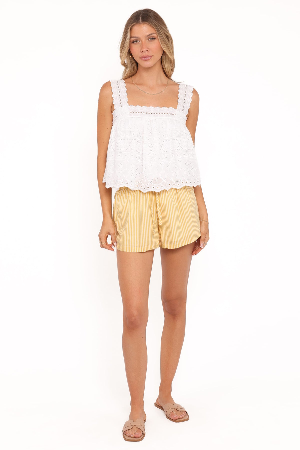 Aideen Eyelet Top in White – view 6 of 8