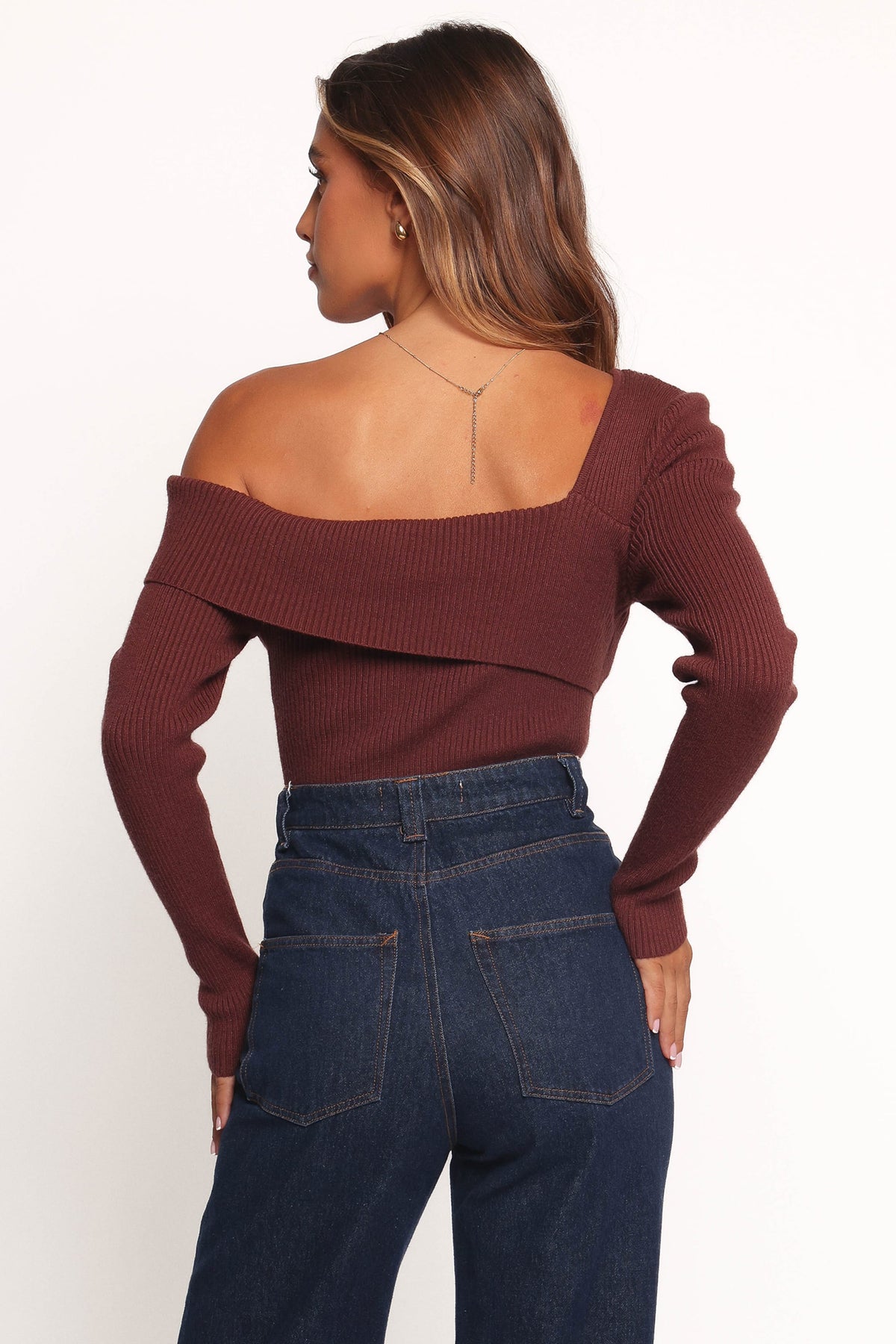 Aleena Knit Top in Chocolate Brown – view 5 of 7