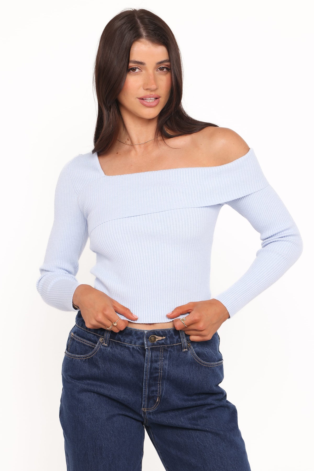 Aleena Knit Top in Light Blue – view 5 of 6