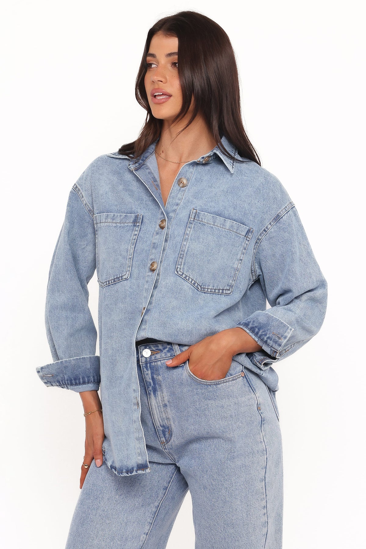 Anicia Denim Shirt in Light – view 3 of 7