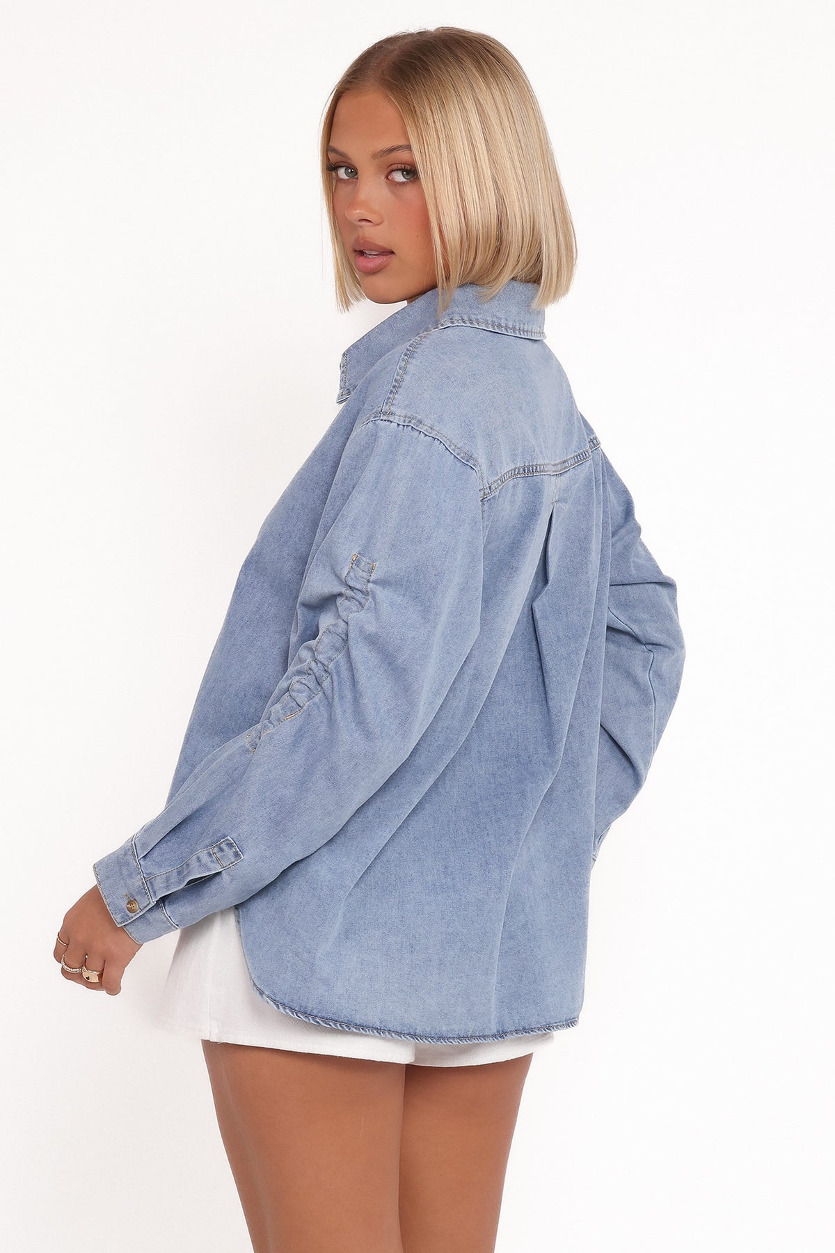 Antonella Denim Shirt in Denim Blue – view 4 of 8