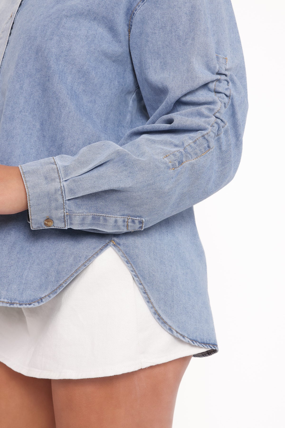 Antonella Denim Shirt in Denim Blue – view 7 of 8