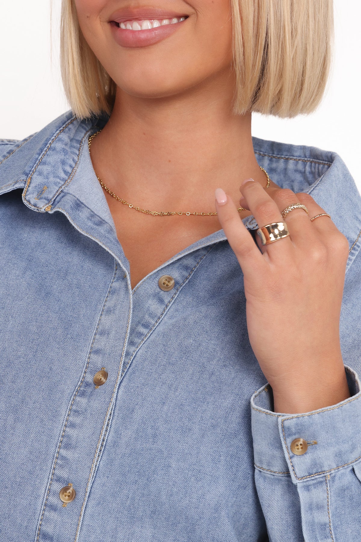 Antonella Denim Shirt in Denim Blue – view 6 of 8