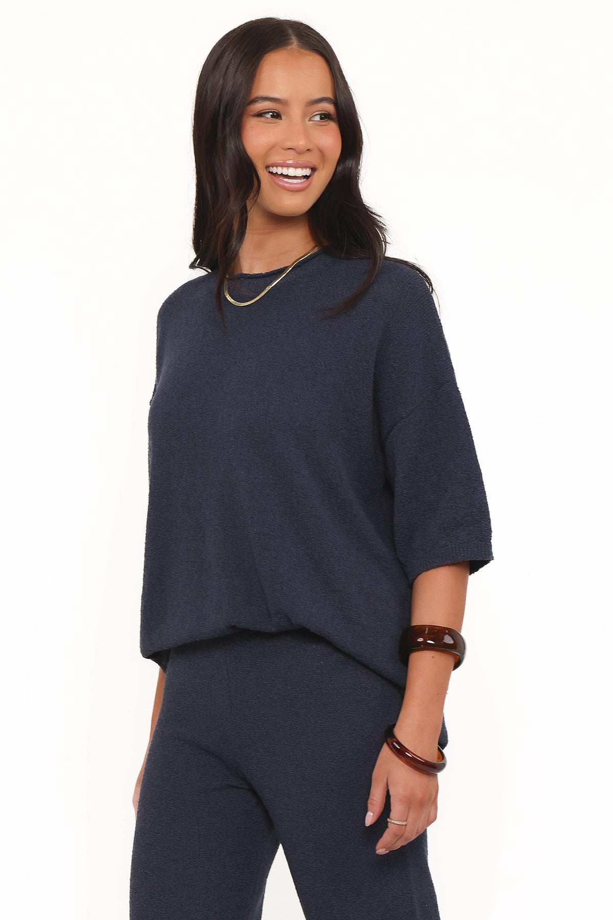 Ashby Knit Top in Navy – view 4 of 7