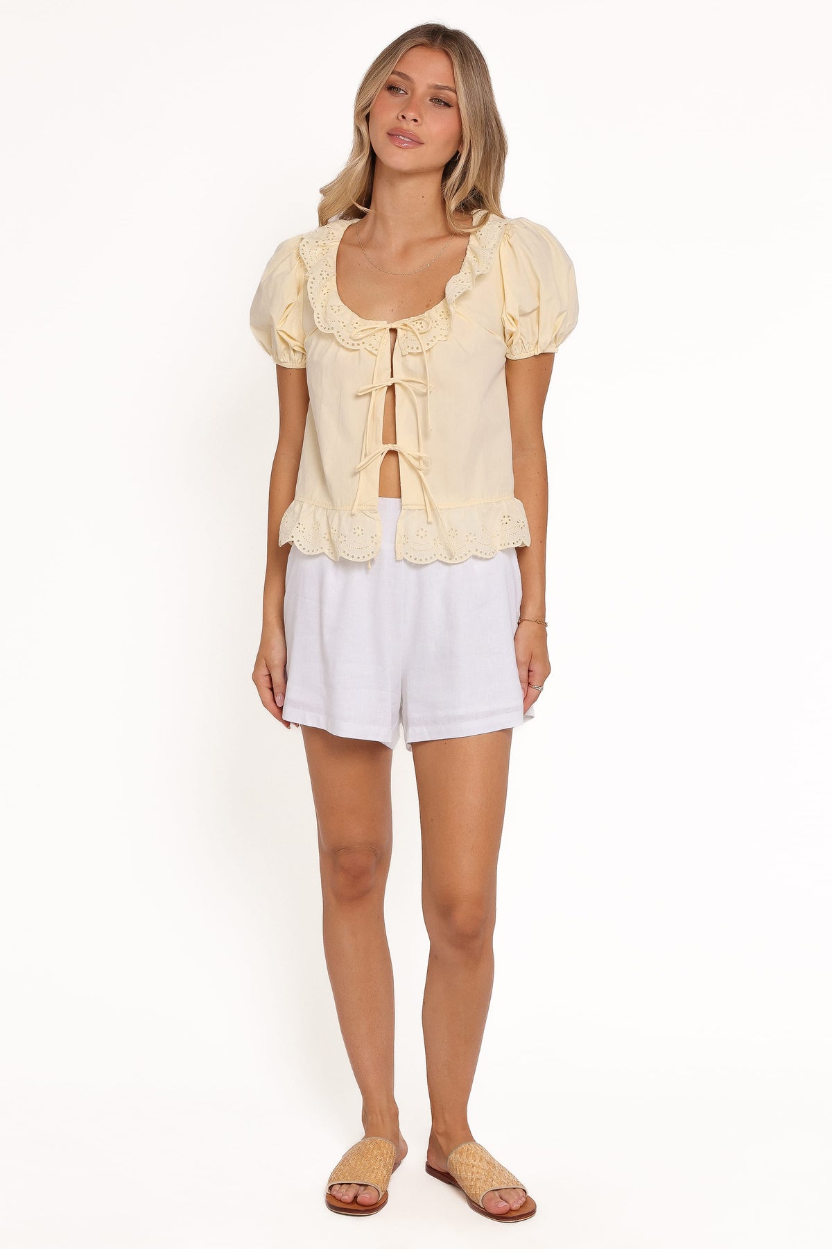 Aspen Tie Front Top in Mango – view 6 of 8