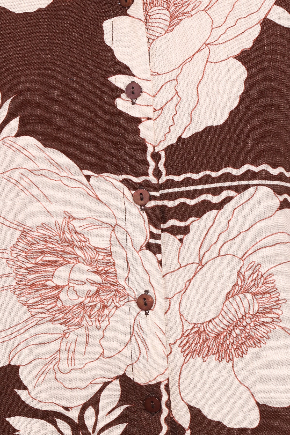 Bernadine Short Sleeve Shirt in Brown Floral – view 6 of 6