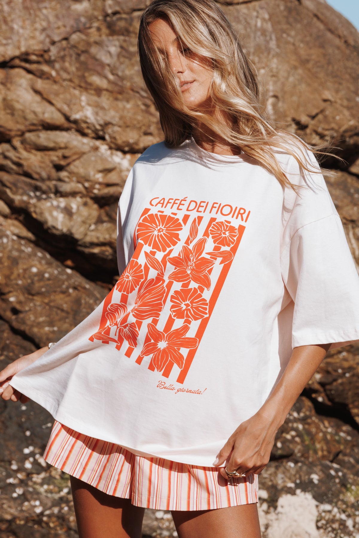 Caffe Dei Fiori Tee in Pink – view 8 of 8