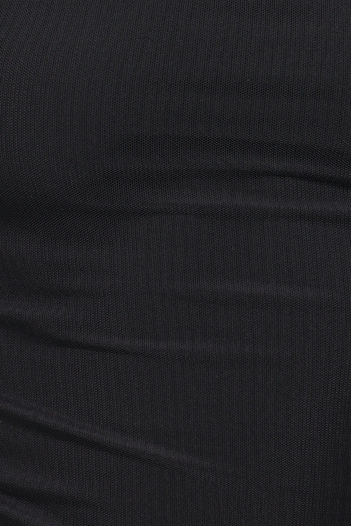 Carlie Mesh One Shoulder Top in Black – view 6 of 6