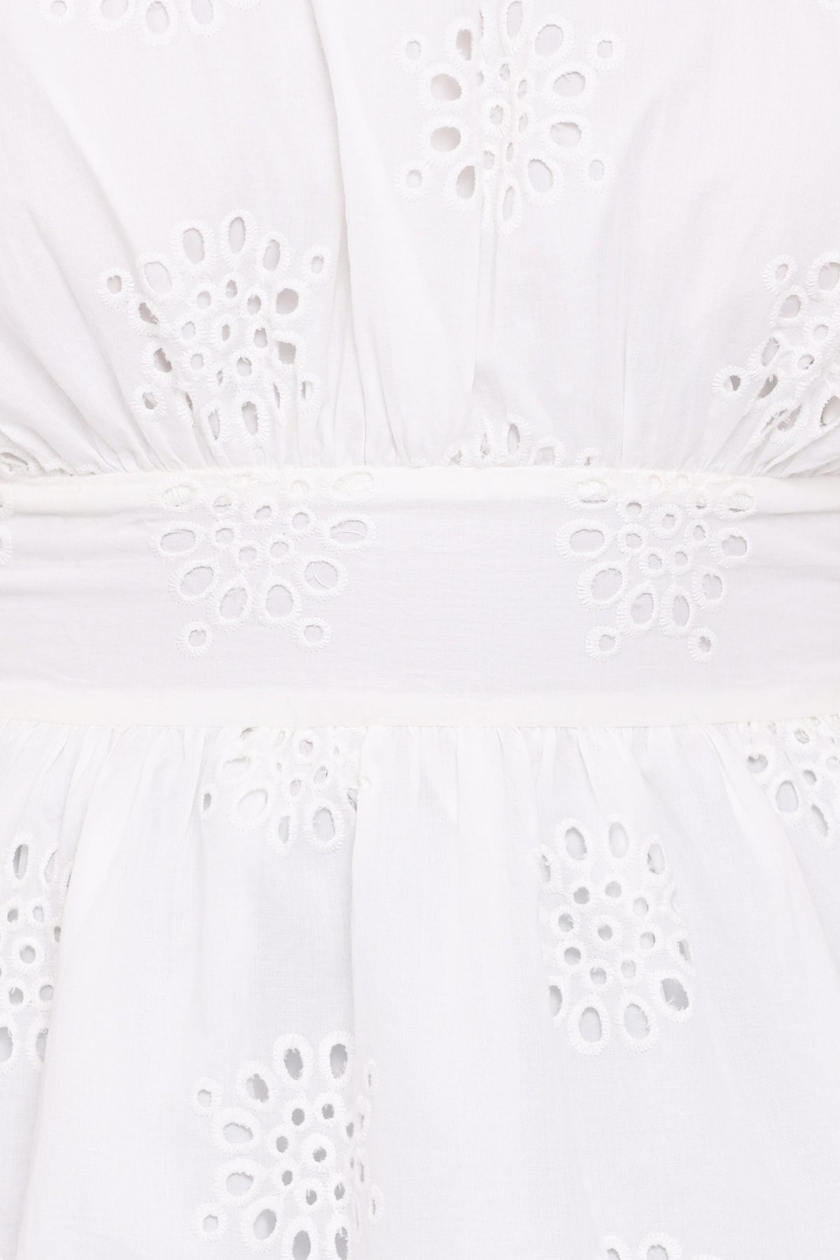 Carmel Tie Back Tunic Top in White Embroidery – view 7 of 8
