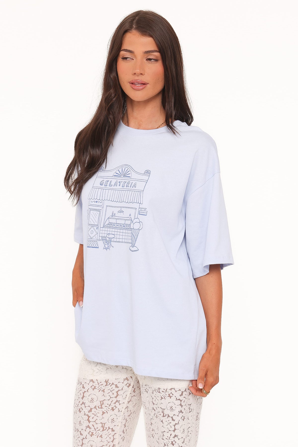 Carmen Graphic Tee in Baby Blue – view 4 of 9