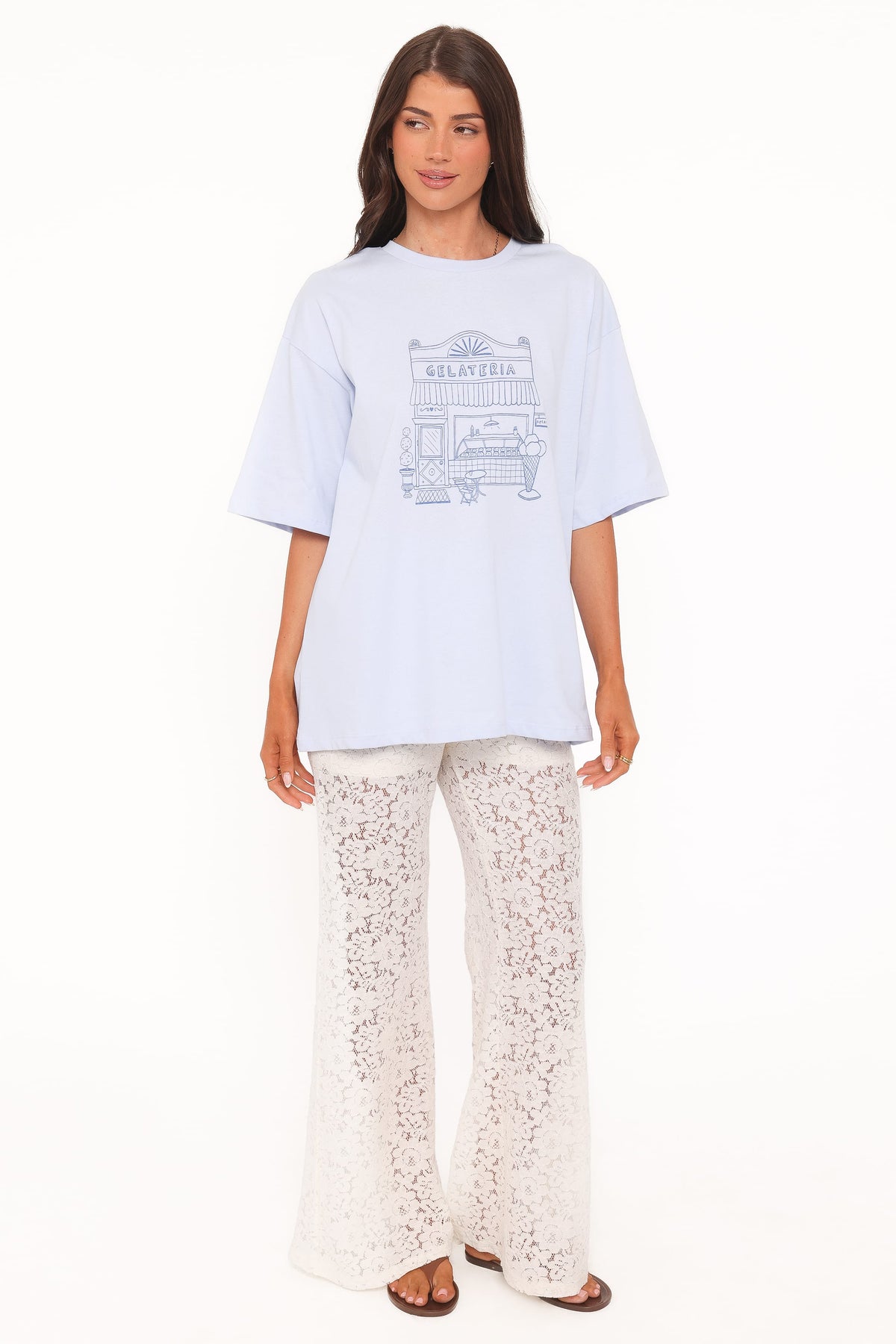 Carmen Graphic Tee in Baby Blue – view 6 of 9