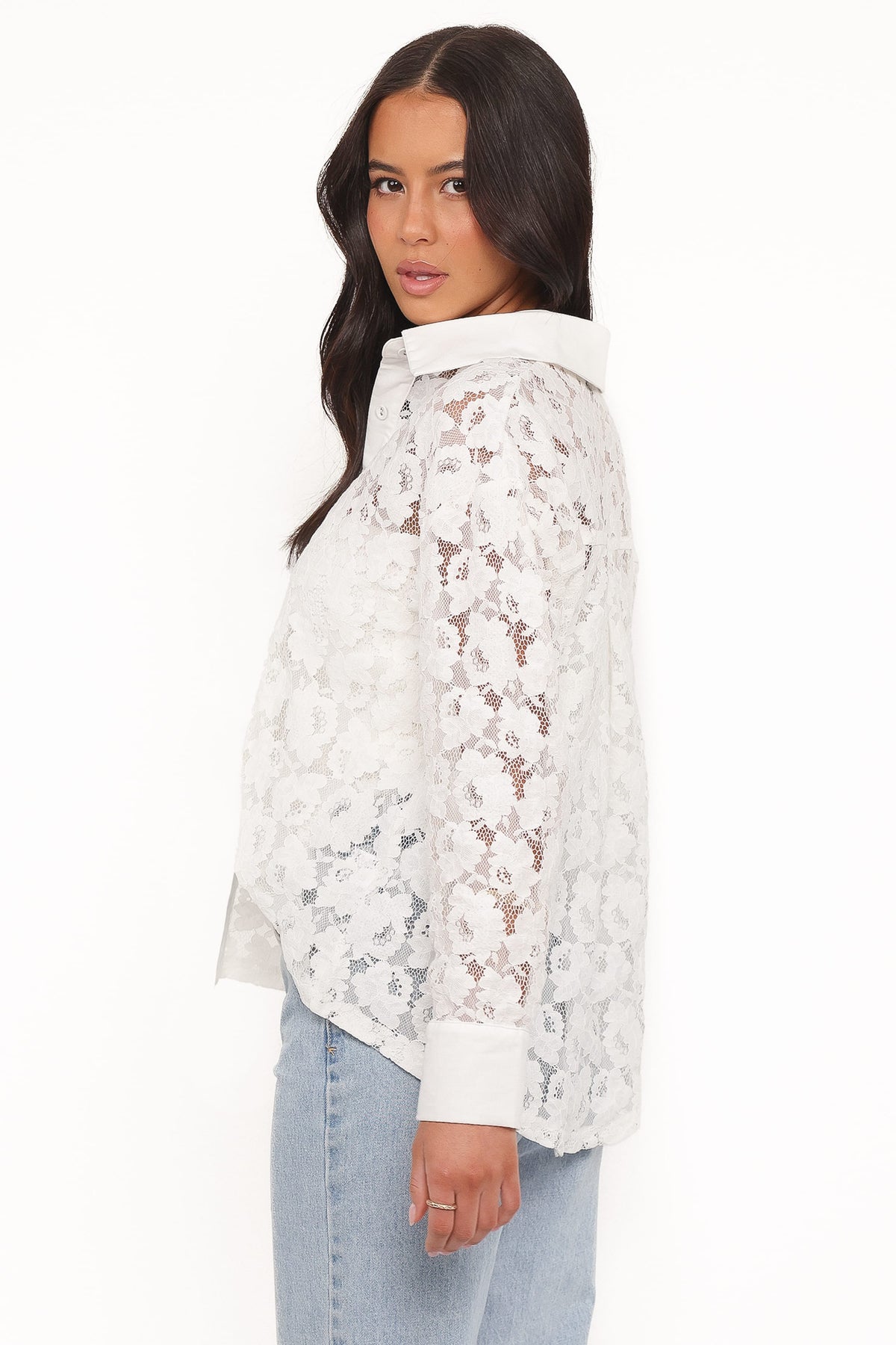 Carol Lace Shirt in White – view 5 of 8