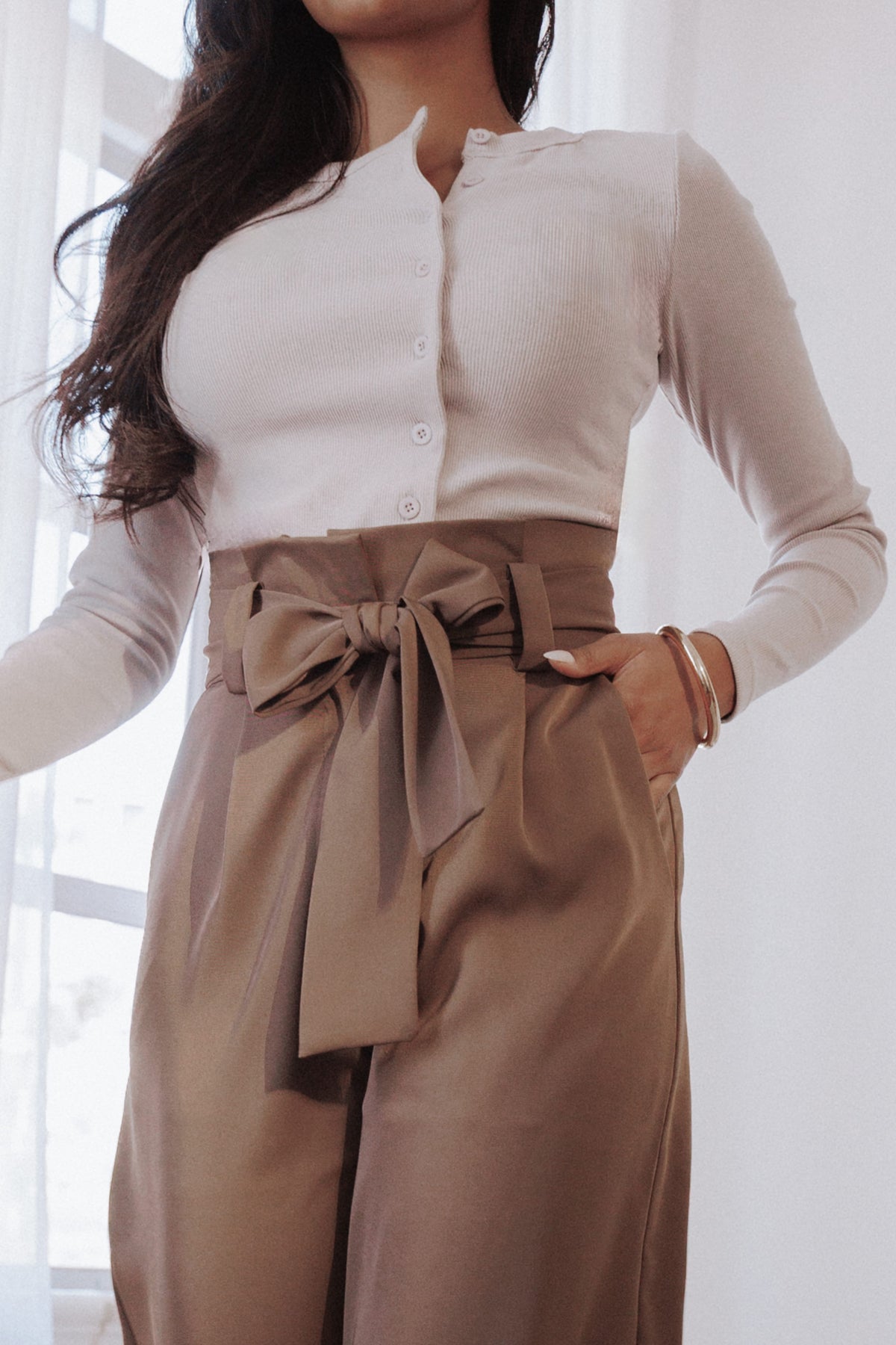 Cass Long Sleeve Top in Grey – view 9 of 9