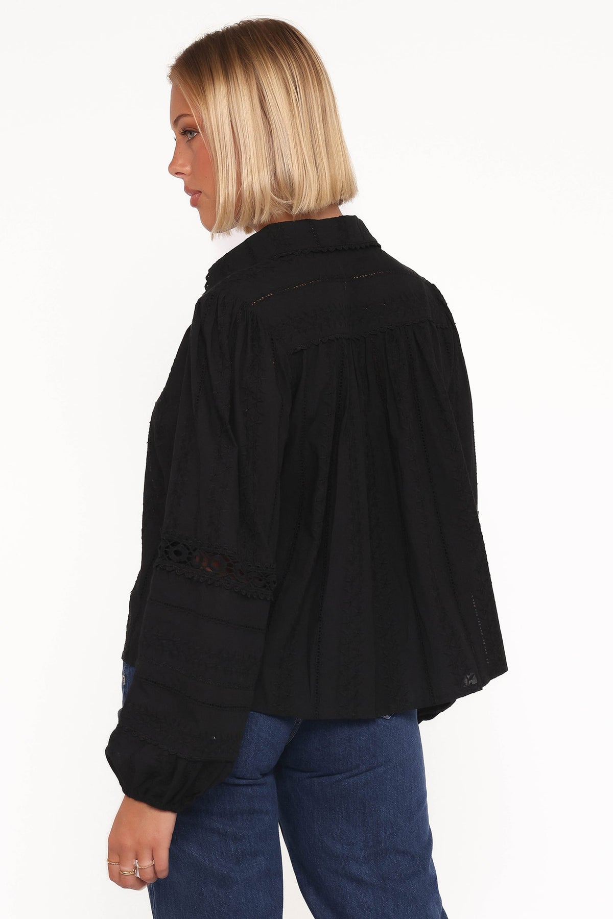Catania Lace Inset Top in Black – view 4 of 6