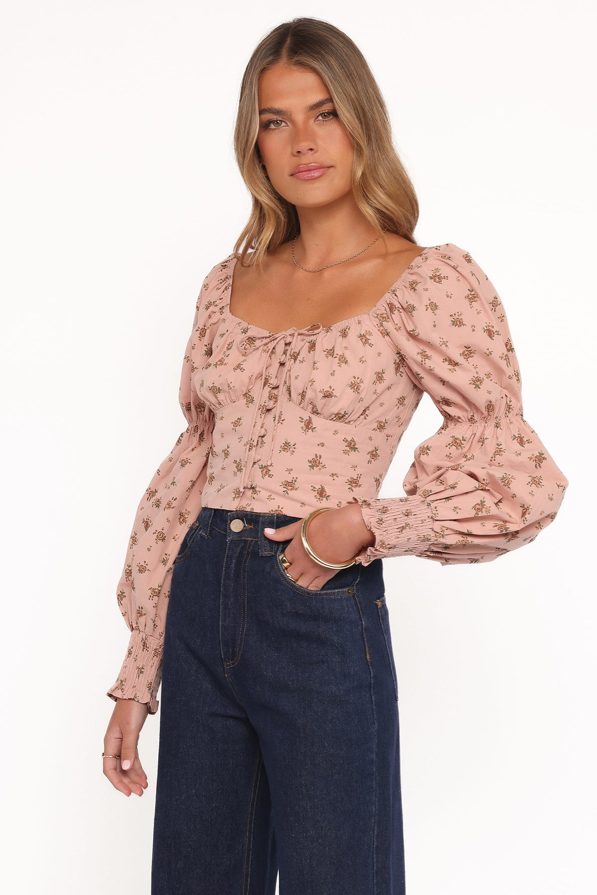 Charlene Top in Pink Floral – view 3 of 6
