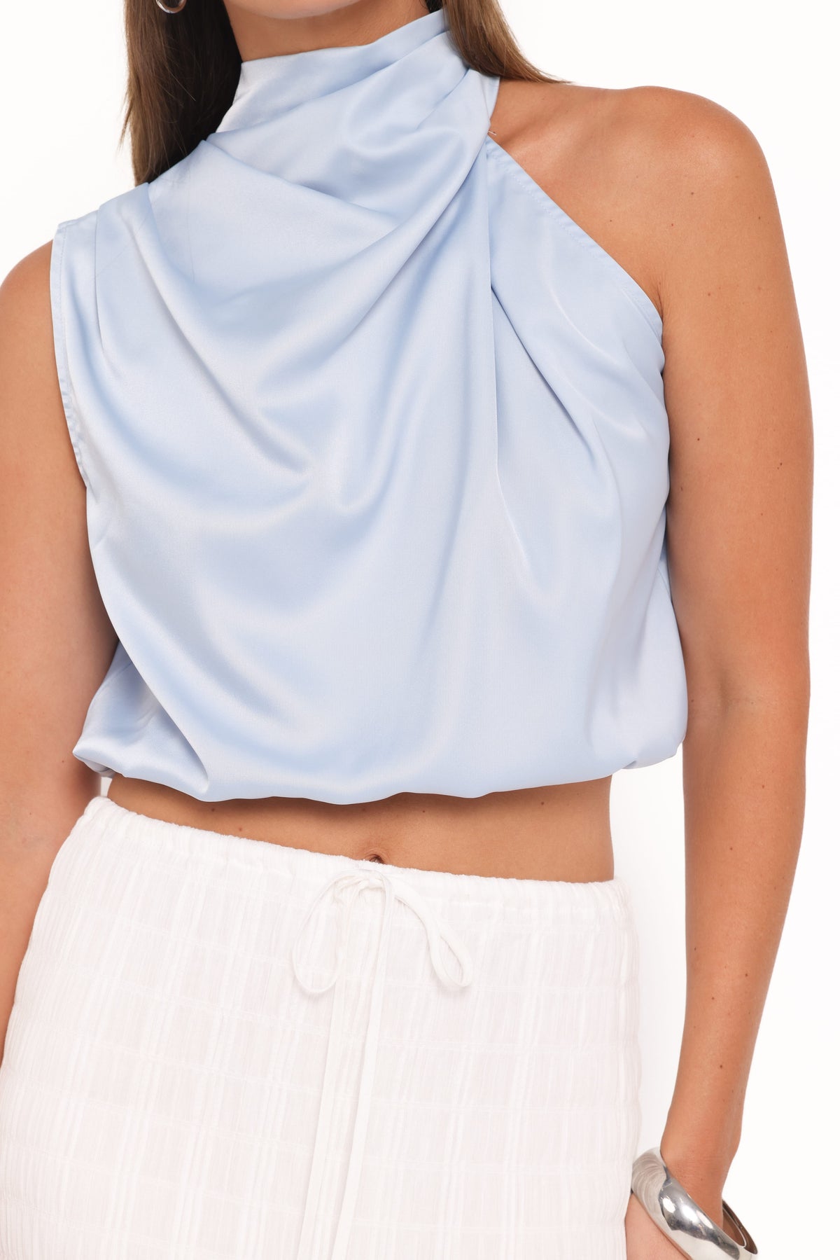 Cinzia One Shoulder Top in Blue – view 6 of 7