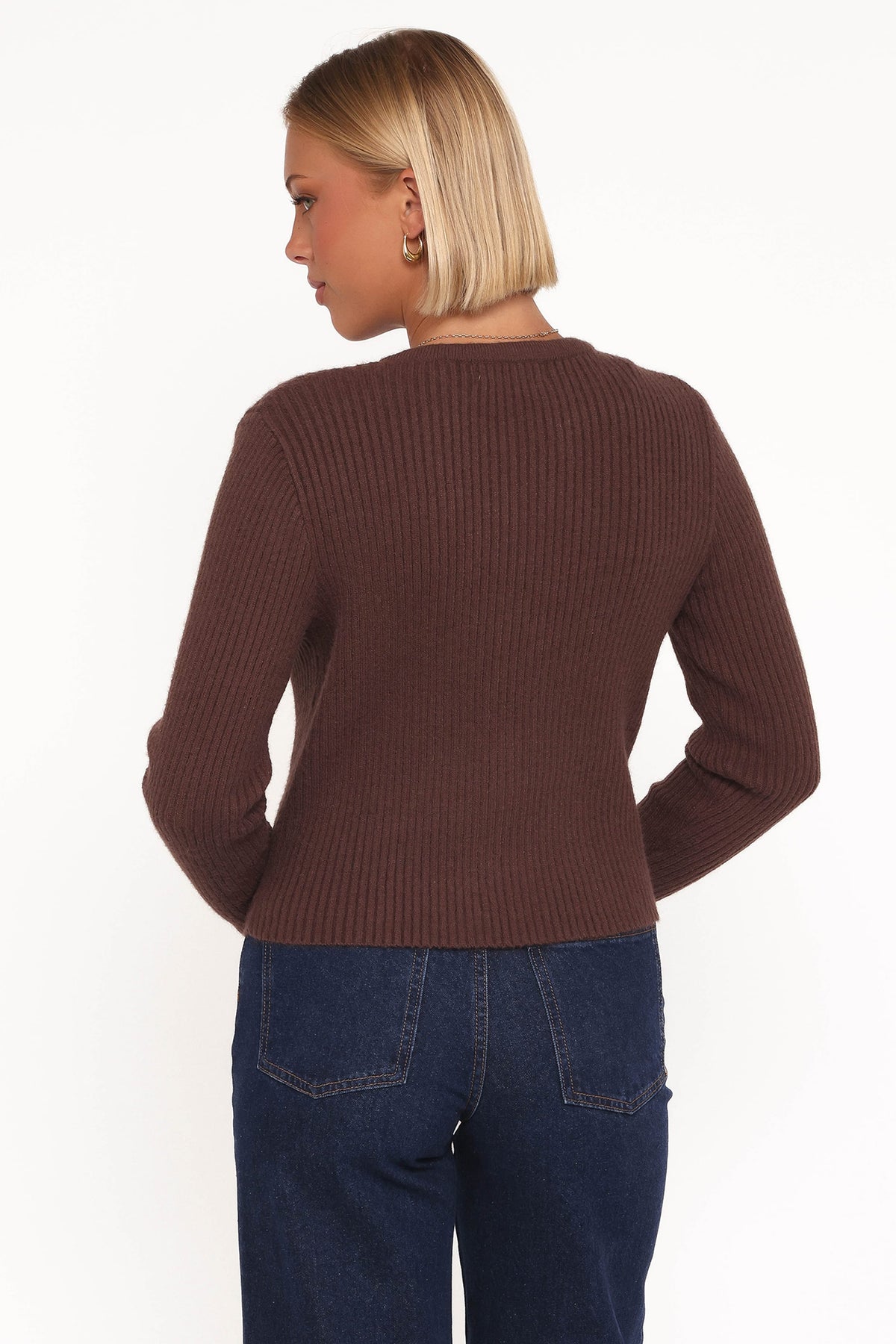 Circe Cardigan Top in Chocolate – view 4 of 6