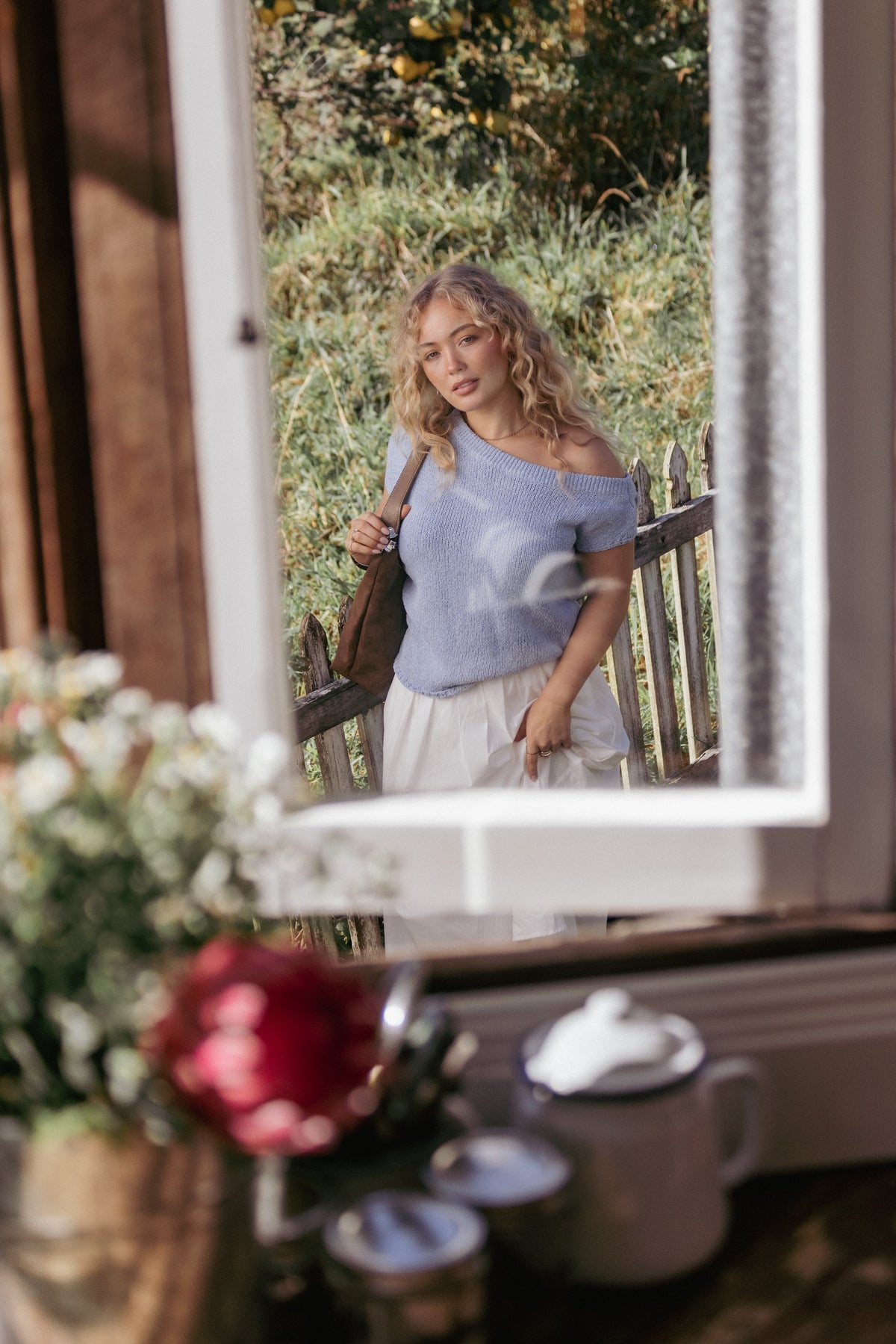 Coco Knit Top in Pale Blue – view 9 of 9