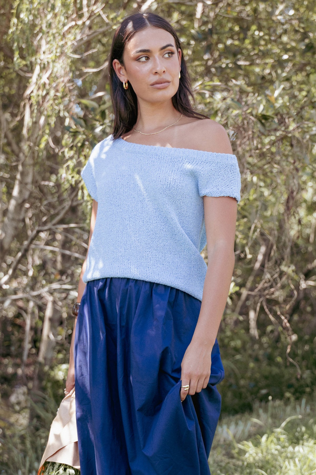 Coco Knit Top in Pale Blue – view 1 of 9