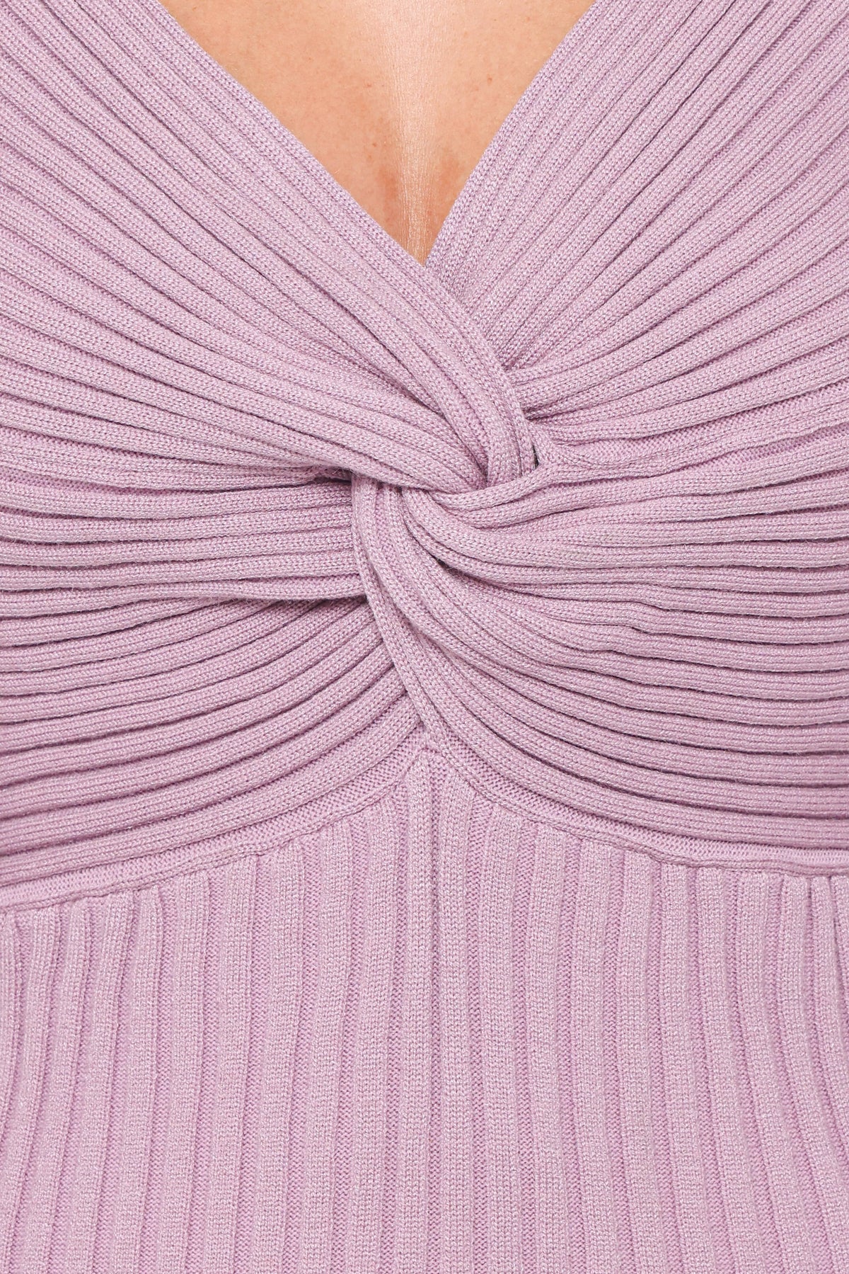 Demi Twist Detail Knit Top in Lavender – view 6 of 6