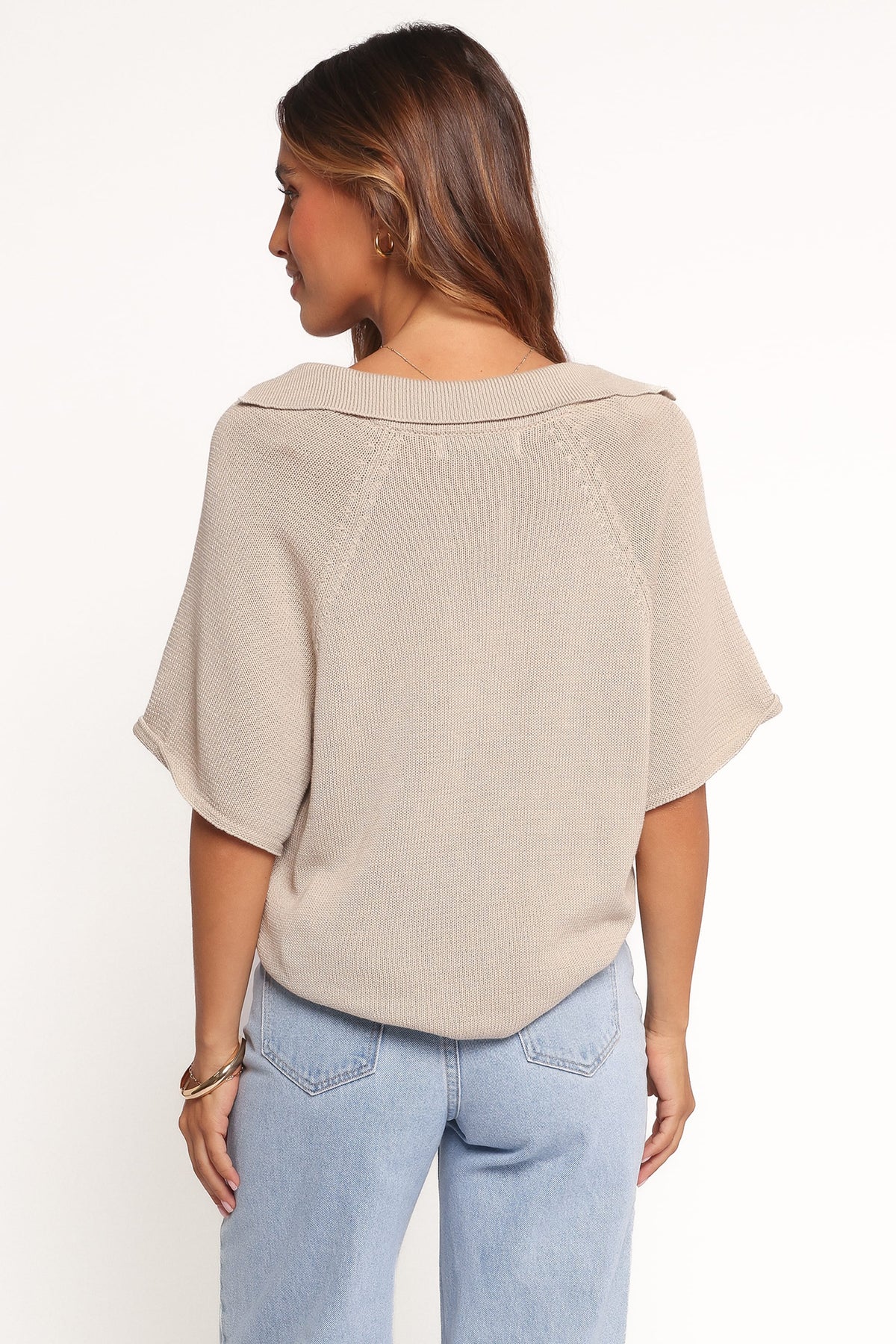 Eldora Knitted Top in Oatmeal – view 5 of 8
