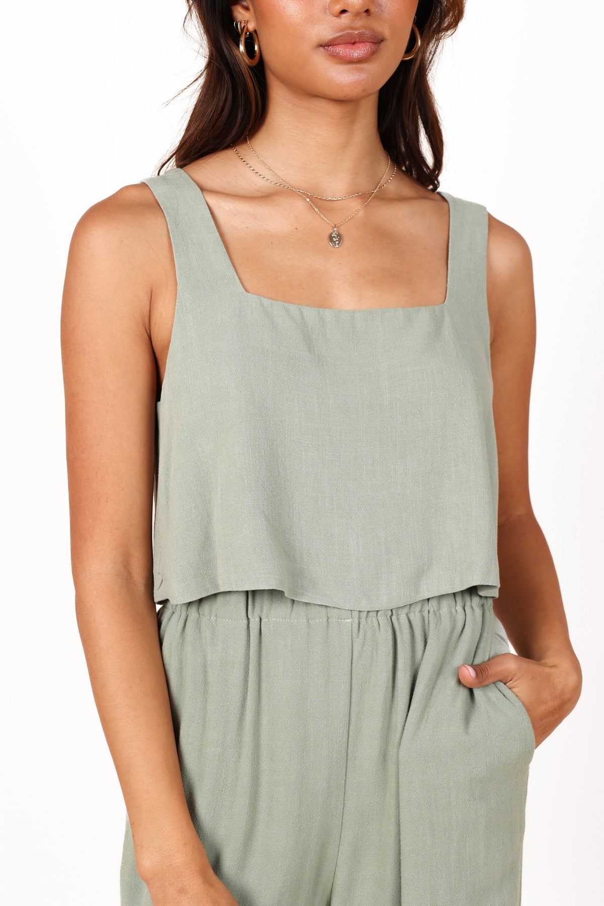 Eleanor Cropped Top in Green – view 6 of 6