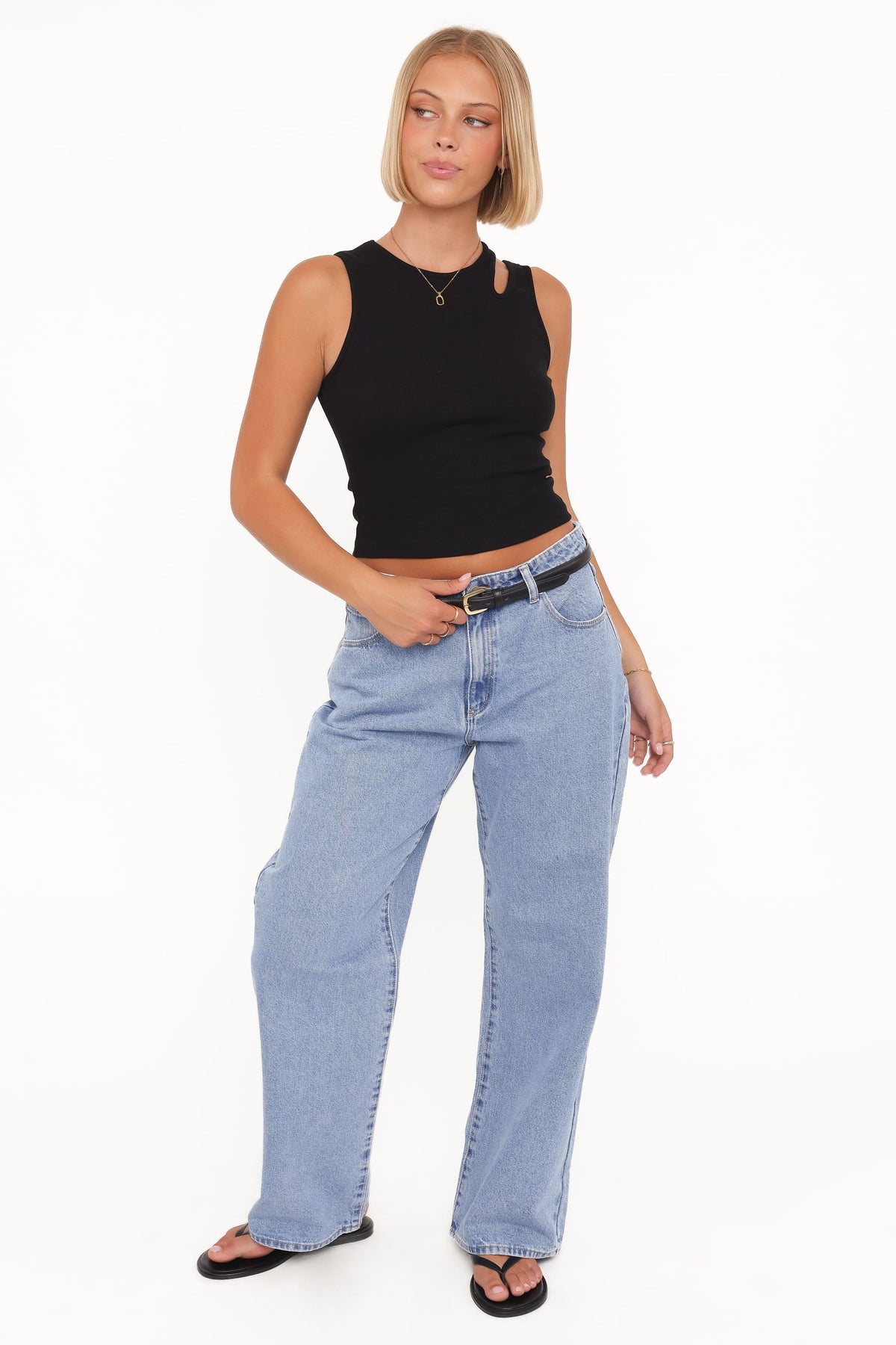 Elira Cut Out Tank in Black – view 5 of 6