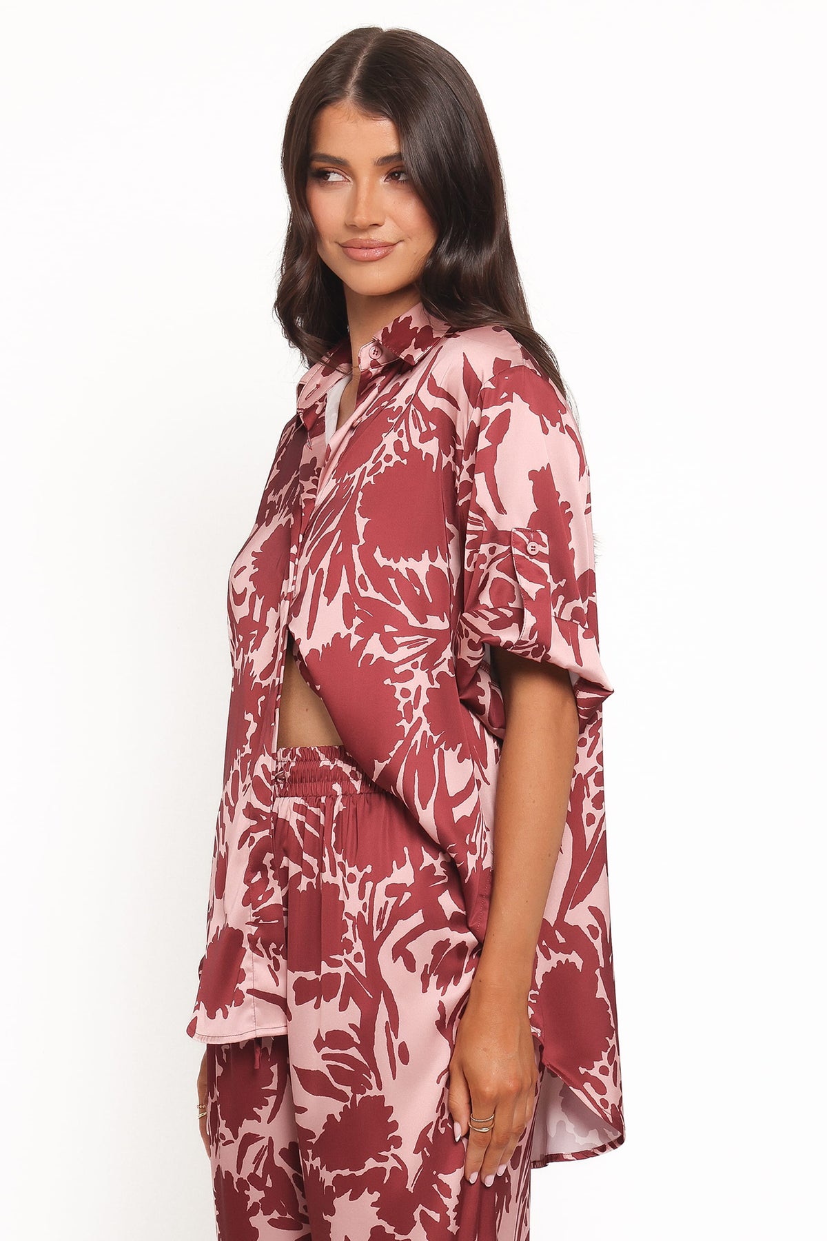 Elysia Shirt in Pink Burgundy – view 4 of 7