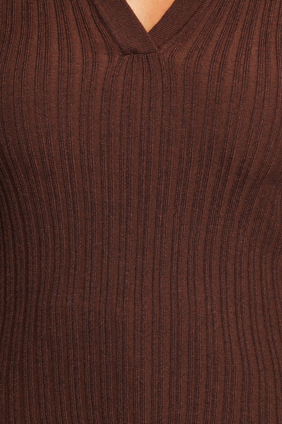 Emmerson Long Sleeve Knit Top in Chocolate – view 7 of 7