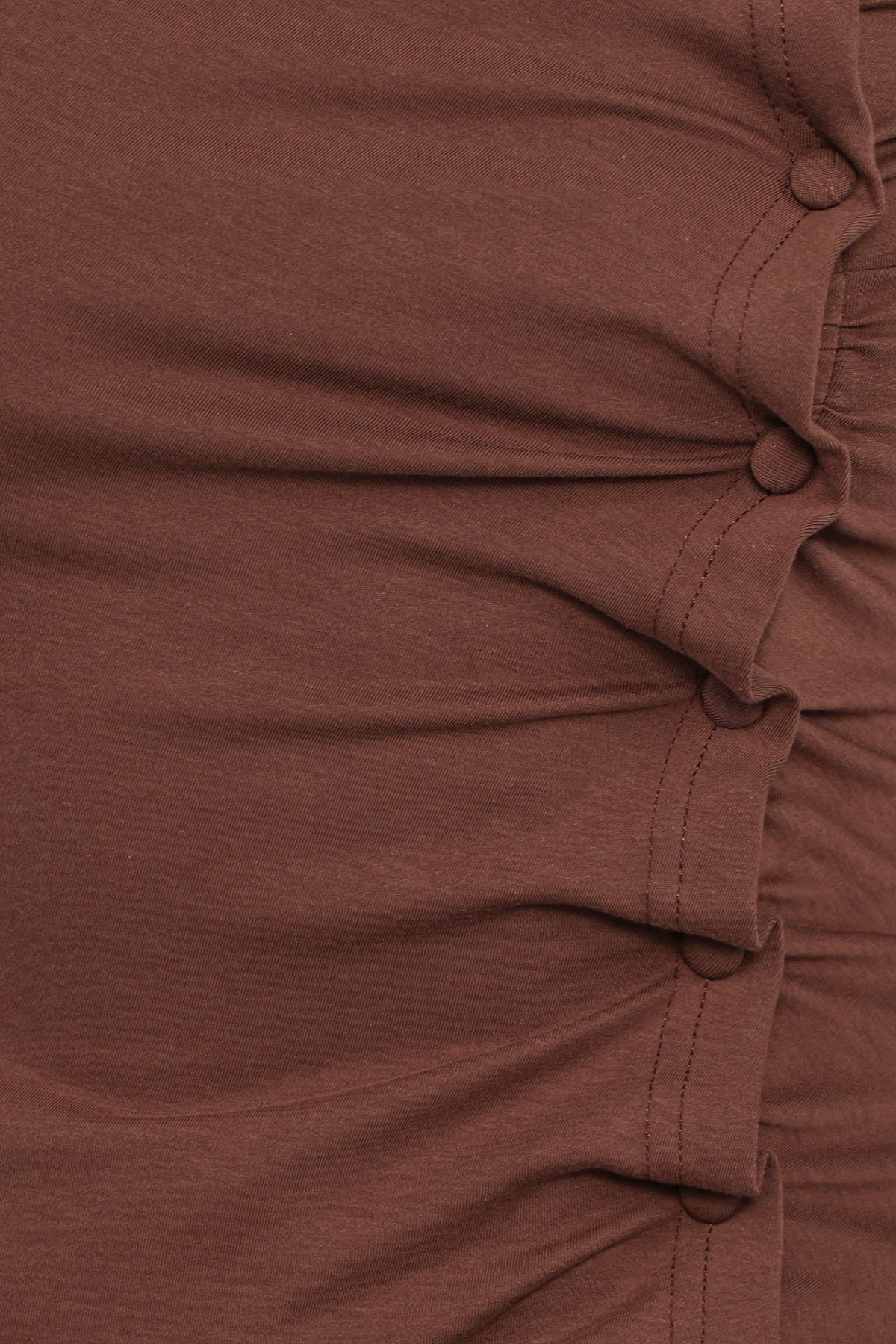Ethel Asymmetrical Knit Top in Chocolate – view 6 of 7