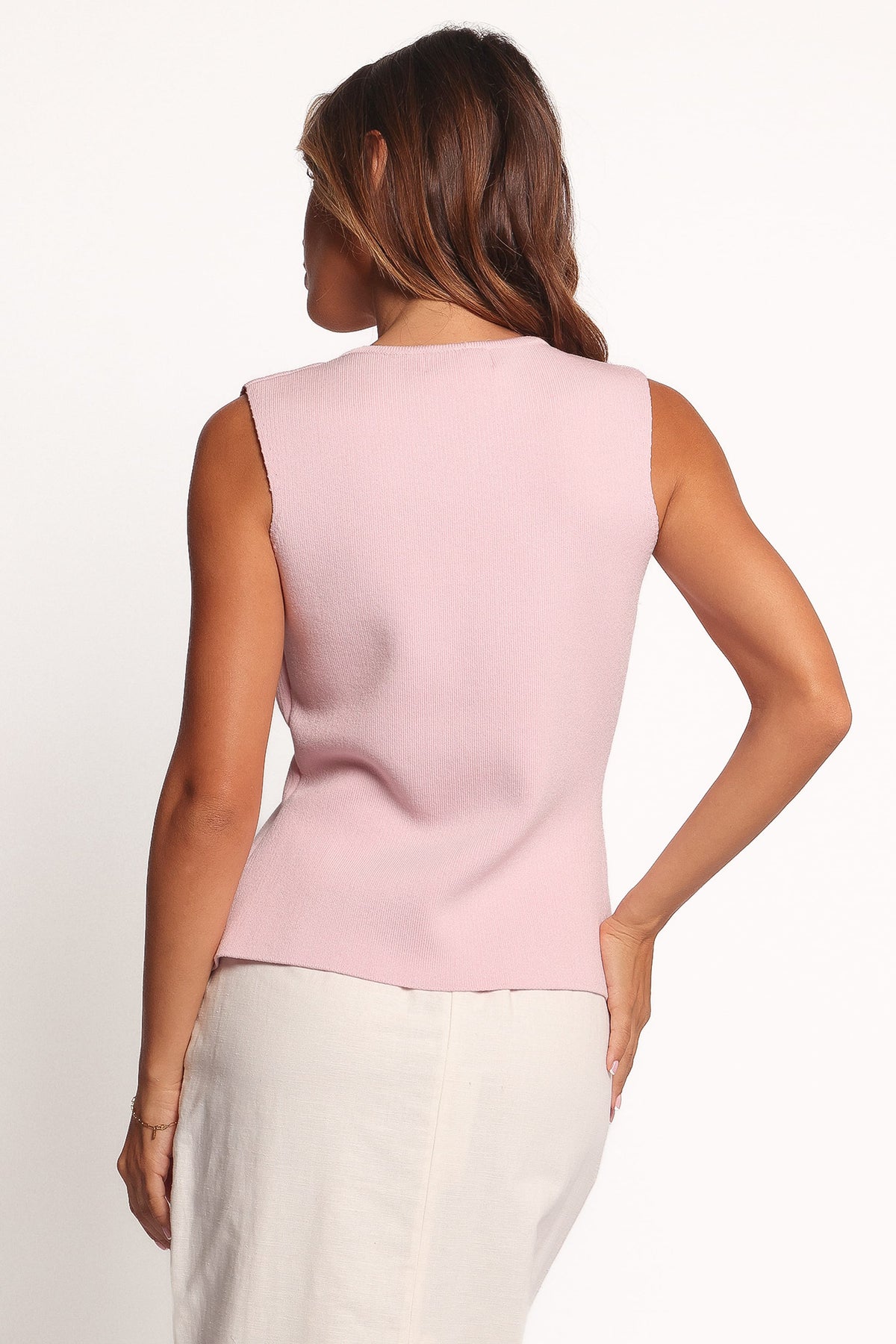 Everlee Knit Vest Top in Pink – view 4 of 7
