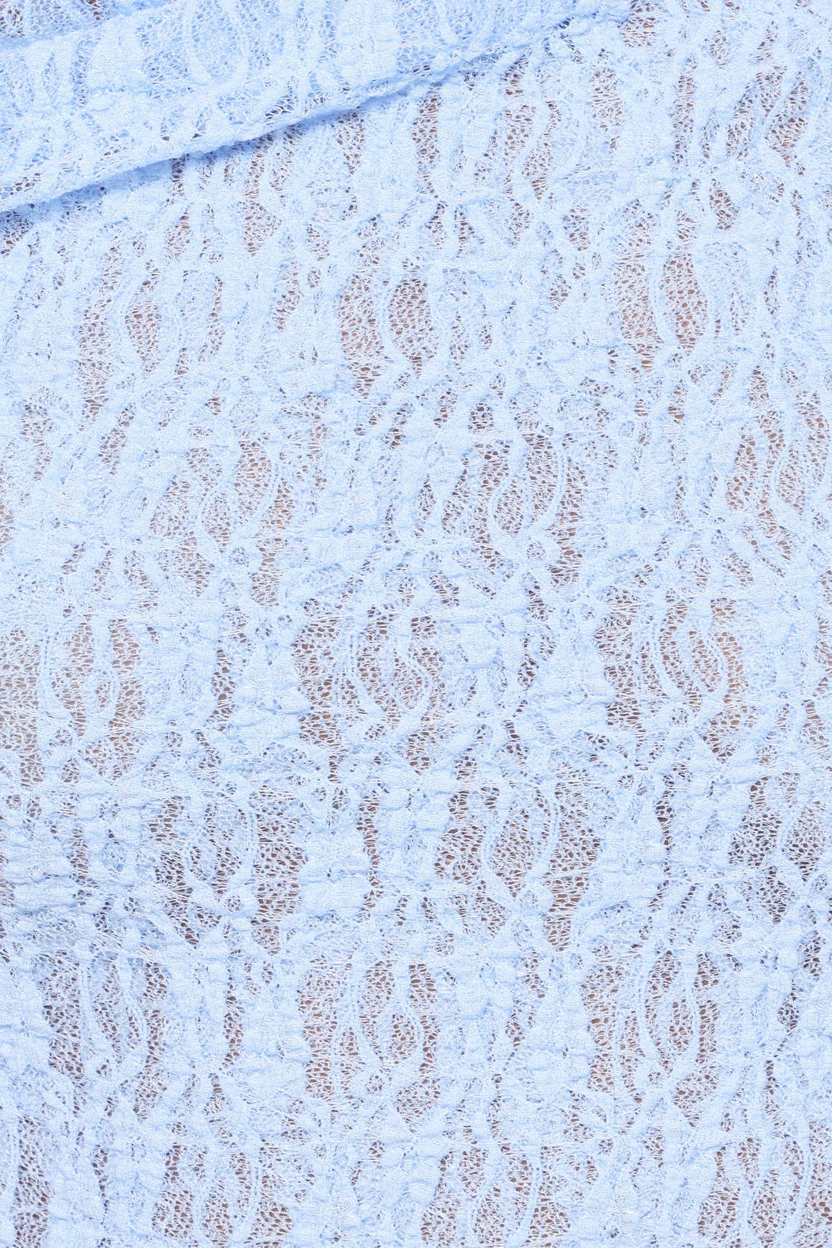 Faeriel Off Shoulder Lace Knit Top in Blue – view 6 of 6
