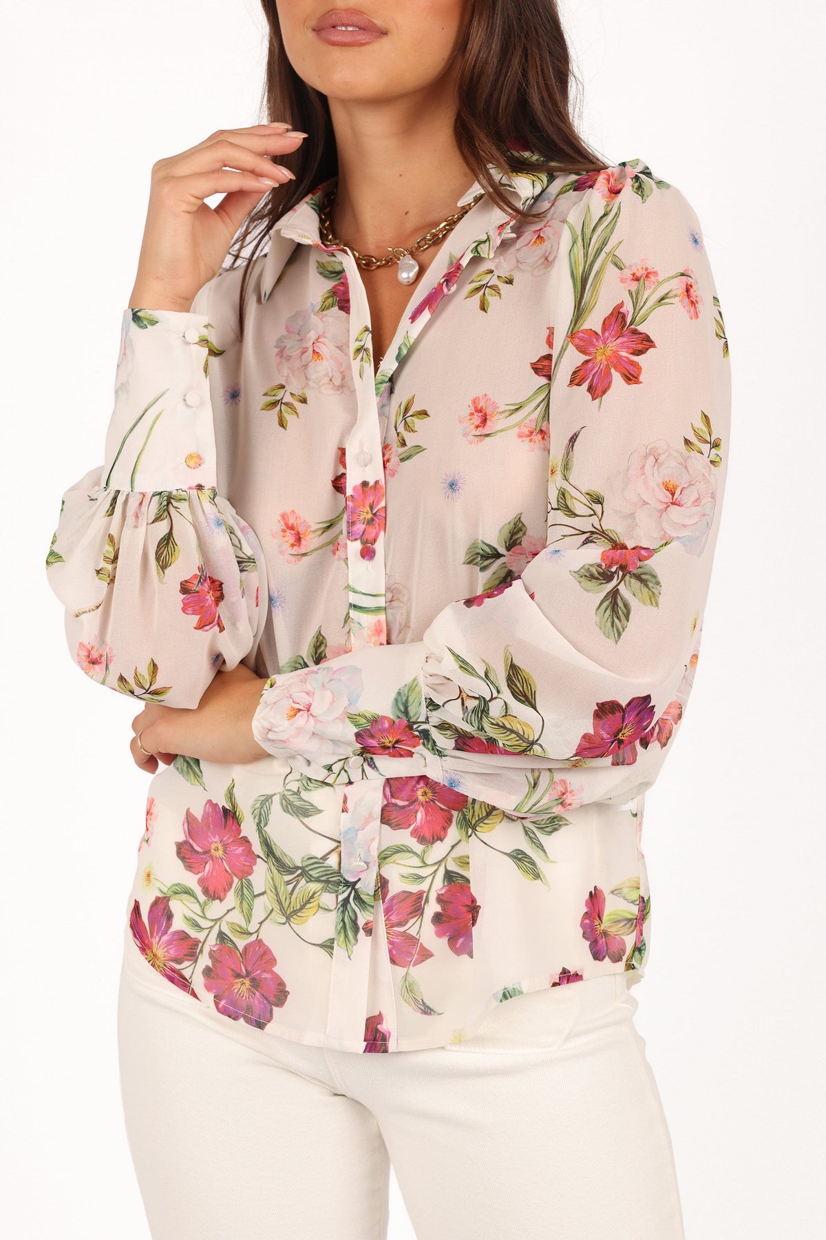 Fleetwood Blouse in Jaci White – view 7 of 8
