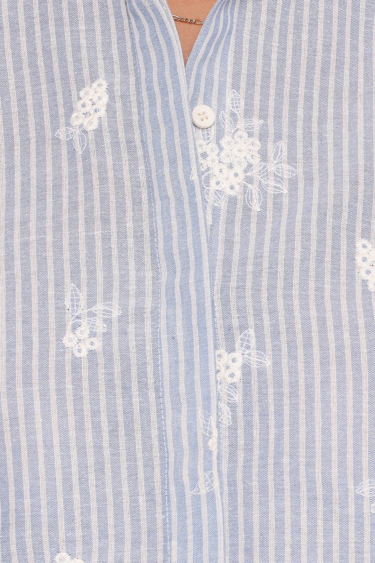 Floriana Tie Sleeve Shirt in Blue Stripe – view 7 of 7