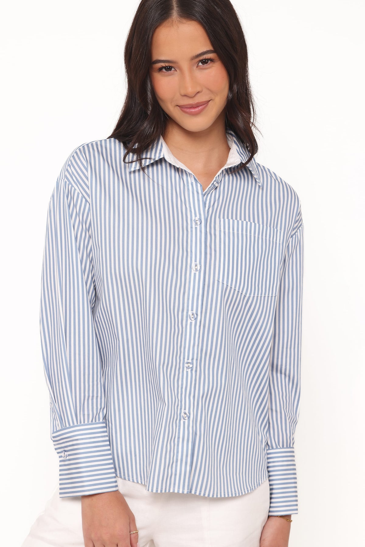 Jackson Button Up Shirt in Blue Stripe – view 3 of 9