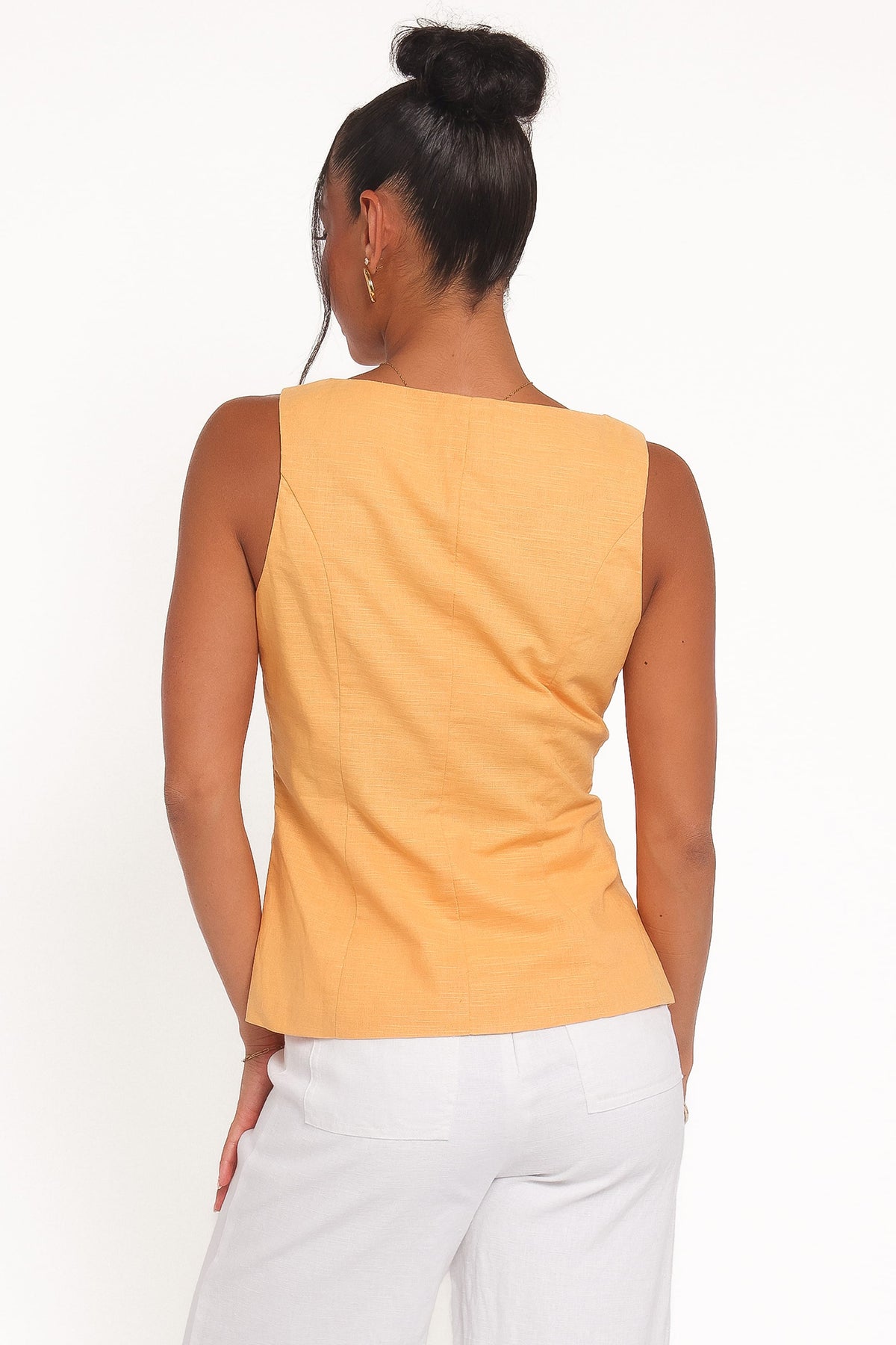 Kalyssa Asymmetrical Vest in Mango – view 5 of 8