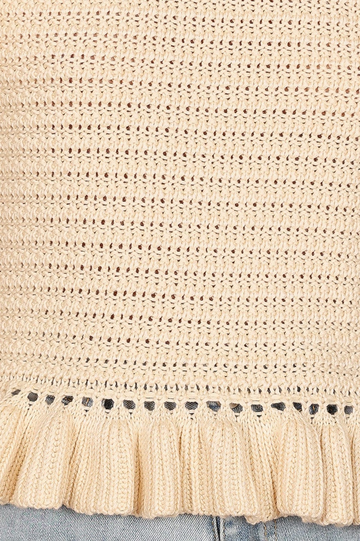 Katia Frill Knitted Top in Cream – view 8 of 9