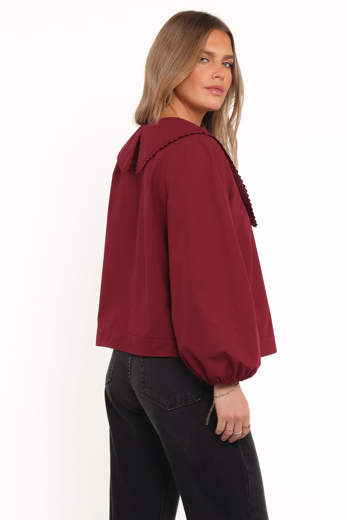 Kenna Long Sleeve Top in Burg – view 5 of 7