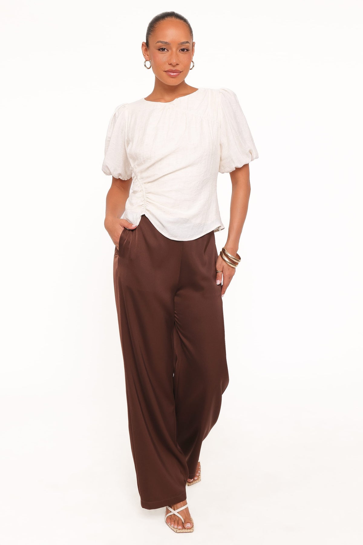 Laurel Puff Sleeve Top in Ivory – view 5 of 7