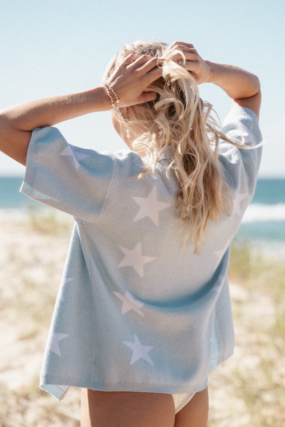 Lela Knitted Shirt in Light Blue Stars – view 8 of 8